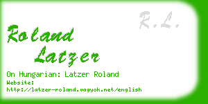 roland latzer business card